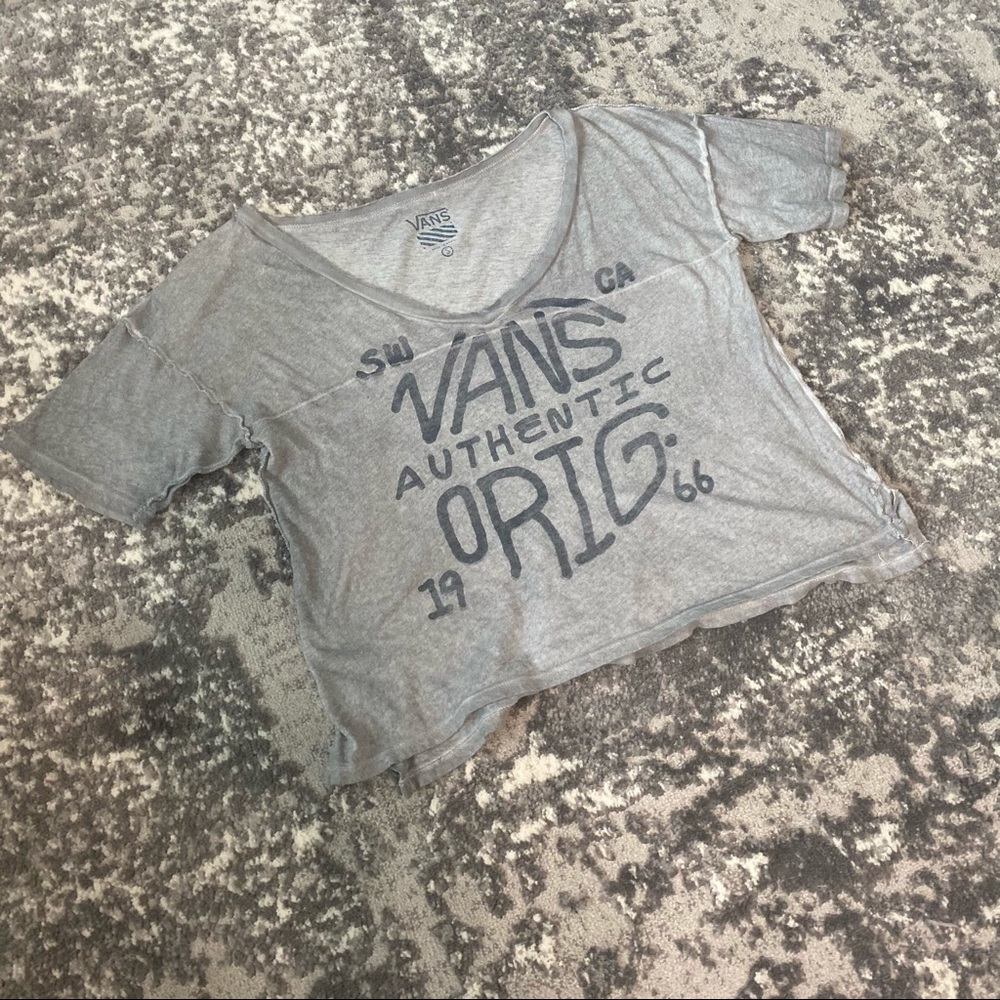 Van's Grey Crop Top